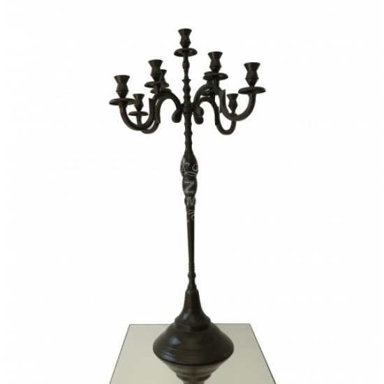 9 Kafalı Siyah Şamdan